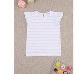 Camiseta Niña Rosa con Volantes