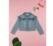 Chaqueta vaquera niña con volantes