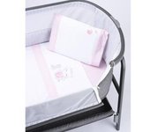 Juego de cuna de 3 piezas rosa