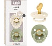 Bibs - Pack 2 chupetes Colour 6-18 meses - Ivory/Sage