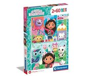 Clementoni - Puzzle Dúo Gabby's Dollhouse 2x60 piezas ㅤ