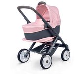 Smoby - Carrito combinado para muñecas rosa