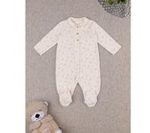 Pelele niña melocotón con estampado floral