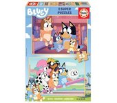 Educa Borras - Bluey - 2 Puzzles de madera 25 piezas