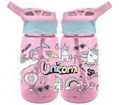 Botella cantimplora infantil de tritan 500ml con diseño Unicornio