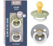Bibs - Pack 2 chupetes Colour Noche 0-6 meses - Sage/Cloud