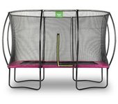 Exit - Cama elástica Silhouette rectangular rosa 244 cm