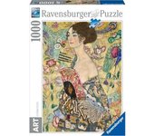 Ravensburger - Puzzle Klimt: Dama con Abanico, 1000 Piezas  ㅤ