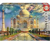 Educa Borras - Puzzle 1000 piezas Taj Mahal con cola Fix para montaje y colgar ㅤ