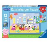 Ravensburger - Peppa Pig - Pack 2 puzzles 12 piezas
