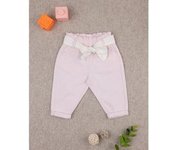 Pantalones vaqueros rosas niña con cinturón de bordado inglés