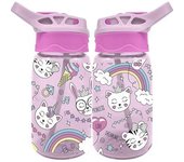 Botella cantimplora infantil de tritan 500ml con diseño de gatos