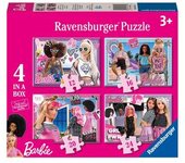 Ravensburger - Barbie - Puzzle infantil 4 in a box
