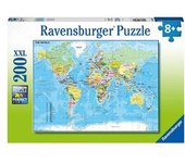 Ravensburger - Mapa del mundo - Puzzle 200 piezas XXL