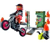 Playmobil - Pack inicial Playmobil Stunt Show: Moto y pared de fuego ㅤ
