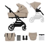 Kinderkraft - Carrito de Bebés Yoxi 2 en 1 Gris Beige