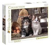 Clementoni - Madagascar - Puzzle 1000 piezas paisaje con gatitos ㅤ