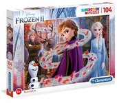 Clementoni - Frozen - Puzzle infantil efecto purpurina 104 piezas ㅤ
