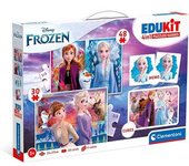 Clementoni - Frozen - Edukit 4 en 1: Puzzle de 48 piezas, juego de memoria y 6 cubos educativos ㅤ