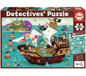 Educa Borrás - Barco pirata - Puzzle detectives 50 piezas