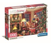 Clementoni - Puzzle 1000 piezas - Visita de Papá Noel
