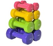 Homcom - Juego de 8 mancuernas hexagonales