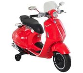Homcom - Moto eléctrica infantil roja - Vespa Scooter