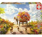 Educa Borras - Puzzle Paisaje Floral de 1000 Piezas ㅤ