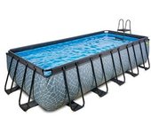 Exit - Piscina Stone gris 540 x 250 x 122 cm con filtro de arena
