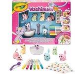 Crayola - Kit de actividades Washimals Pets para colorear y bañar animales bebés con pegatinas en colores pastel ㅤ
