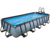 Exit - Piscina Stone gris 540 x 250 x 100 cm con filtro de cartucho