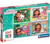 Clementoni - Puzzle infantil 4 en 1: Casa de Muñecas de Gabby, 12-24 piezas, tamaño único ㅤ