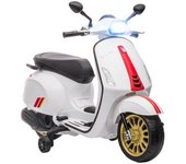 Homcom - Moto eléctrica infantil Vespa Blanco