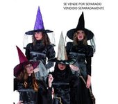 Sombrero de Bruja con Velo (Varios colores)