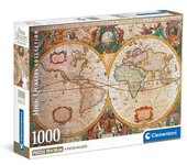 Clementoni - Puzzle de 1000 piezas con Mapa antiguo, fabricado en Italia ㅤ