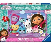 Ravensburger - Puzzle gigante de suelo Gabby's Dollhouse, 125 piezas para niños ㅤ