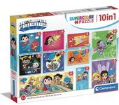 Clementoni - Puzzles progresivos de superhéroes DC Comics, 10 en 1, multicolor, tamaño medium ㅤ