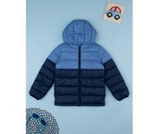 Chaqueta acolchada niño azul de nailon reciclado