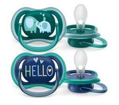 Philips Avent - Chupetes ultra air verde/azul 18+ meses