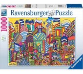 Ravensburger - Puzzle Paisaje Urbano Nocturno 1000 Piezas ㅤ