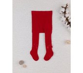 Tights rojas para niña con moñitos