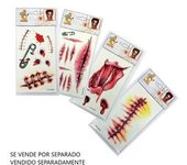 Tattoo de Heridas para Halloween (varios modelos)