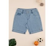 Pantalón corto tipo denim para niño