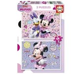 Educa Borras - Set de 2 Puzzles Minnie: 48 piezas cada uno, 28x20 cm montados ㅤ