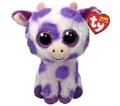 Beanie Boos - Peluche Ethel la vaca morada
