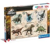 Clementoni - Jurassic World - Puzzle infantil de 104 piezas: Mundo Jurásico ㅤ