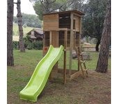 Parque juegos infantil de madera Taga con pared de escalada