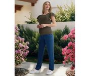 Pantalón Premamá en Denim con Cintura Expandible