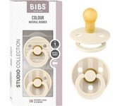 Bibs - Pack 2 chupetes Colour 0-6 meses - Ivory/vanilla