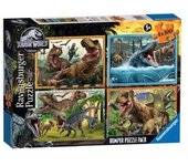 Ravensburger - Jurassic World - Pack 4 puzzles 100 piezas